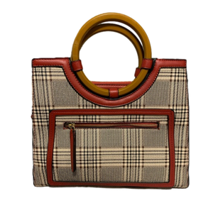 Unique Gingham Pattern Purse